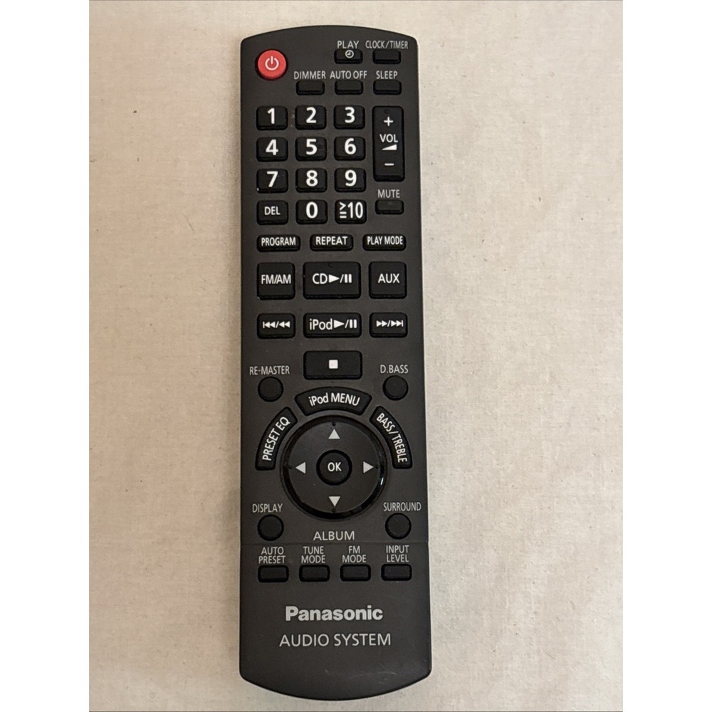 Panasonic N2QAYB000394 Compact Stereo Audio System Remote Control Black